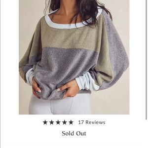 Free people cozy fleece pullover sweater M